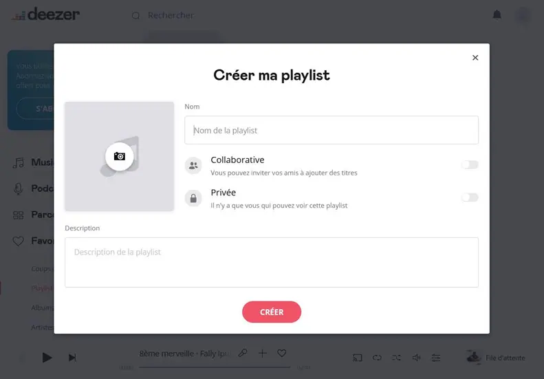 Création et gestion des playlists deezer