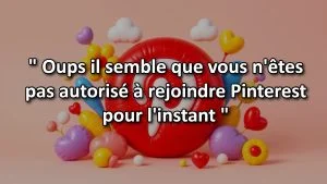 Oups il semble que vous n'êtes pas autorisé à rejoindre Pinterest pour l'instant